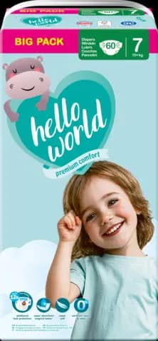 Windel Gr. 7 XXL JUMBO 15+ kg von HELLO WORLD