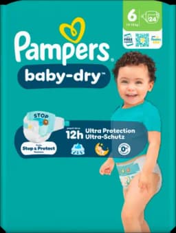 Baby Dry Windeln Extra Large Single Pack 13-18kg Gr.6 von PAMPERS