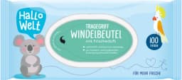 Tragegriff-Windelbeutel von HALLO WELT