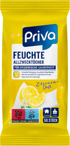 Allzwecktücher Zitronenduft von PRIVA