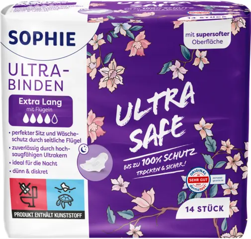 Ultra Binden Extra lang mit Flügeln von SOPHIE