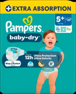 Baby Dry Windeln Junior Plus Single Pack 12-17kg Gr.5+ 25ST von PAMPERS