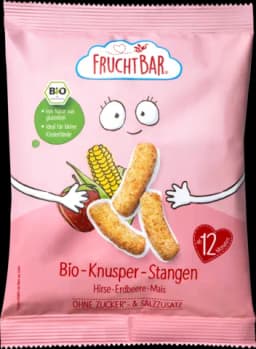 Bio Knusper-Stangen Hirse-Erdbeere-Mais von FRUCHTBAR