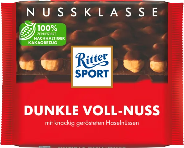 Nuss Klasse Dunkle Voll-Nuss Tafel von RITTER SPORT
