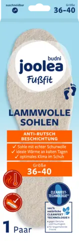 Lammwollesohlen Gr. 36-40 von JOOLEA