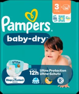 Baby Dry Windeln Midi Single Pack 6-10kg Gr.3 36ST von PAMPERS