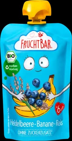 Bio Fruchtpüree Heidelbeere-Banane-Reis von FRUCHTBAR