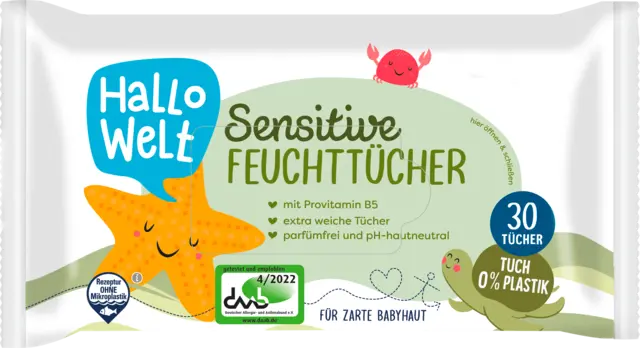Feuchttücher Sensitive von HALLO WELT