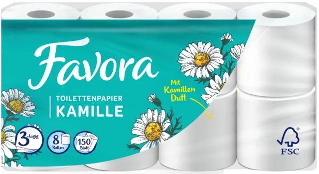 Toilettenpapier Kamille 3lg von FAVORA
