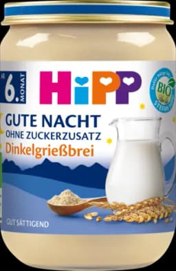 Bio Gute Nacht Dinkelgrießbrei ab 6. Monat von HIPP