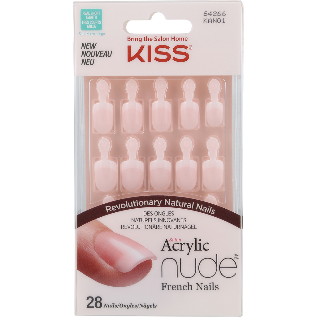KISS Künstliche Nägel, Salon acrylic nude french nails, mittlere Länge