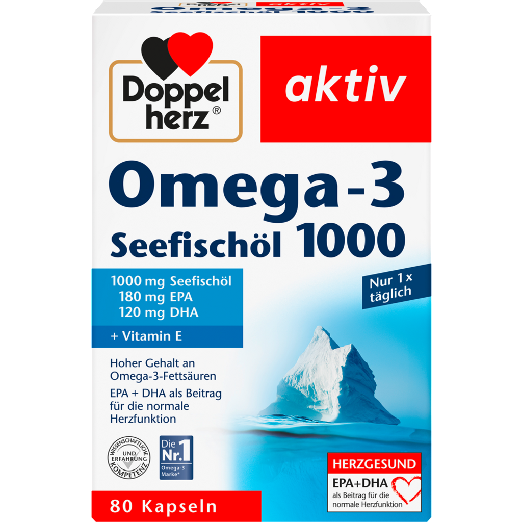 Omega 3, Seefischöl, 80 Kapseln