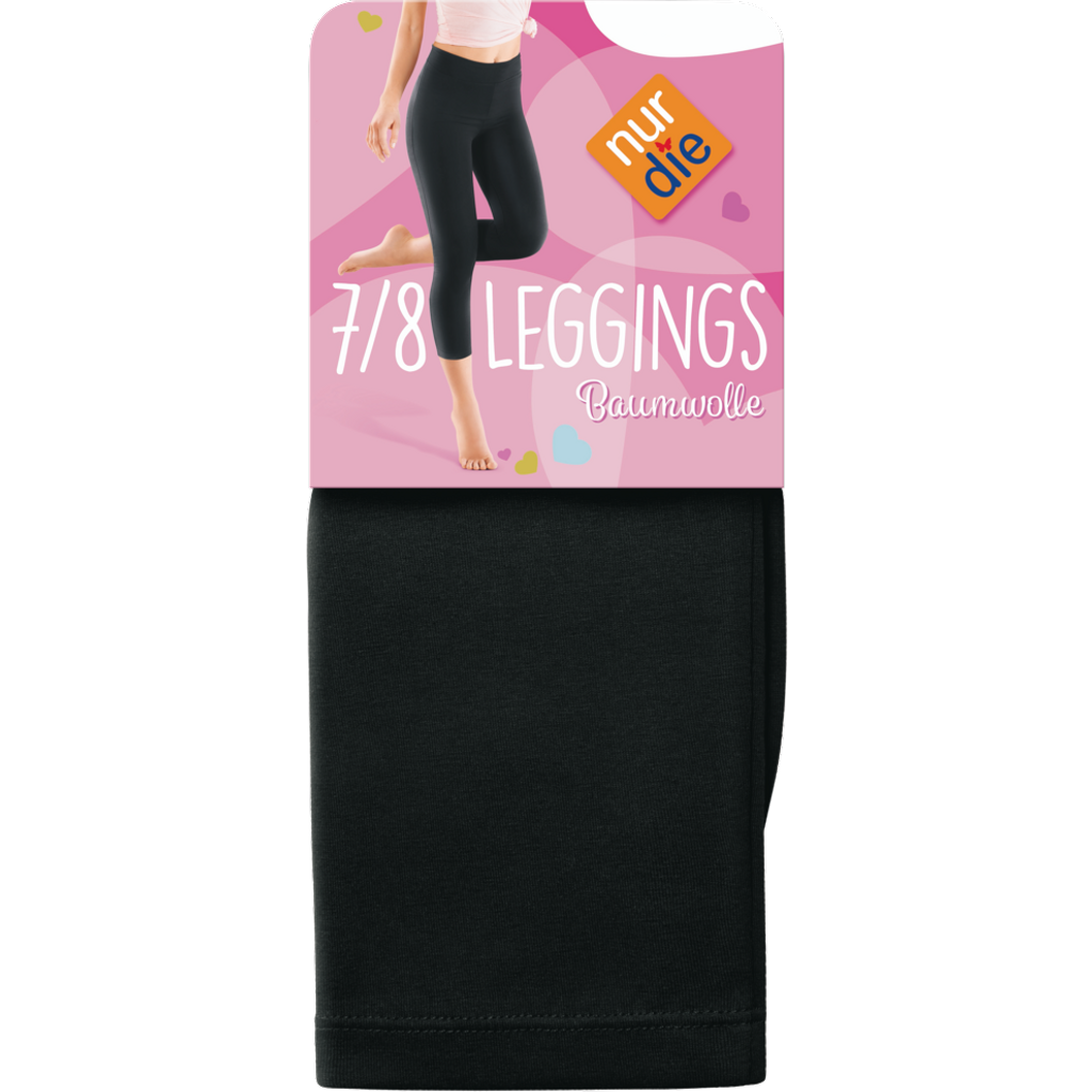 Baumwoll-Leggings - Schwarz