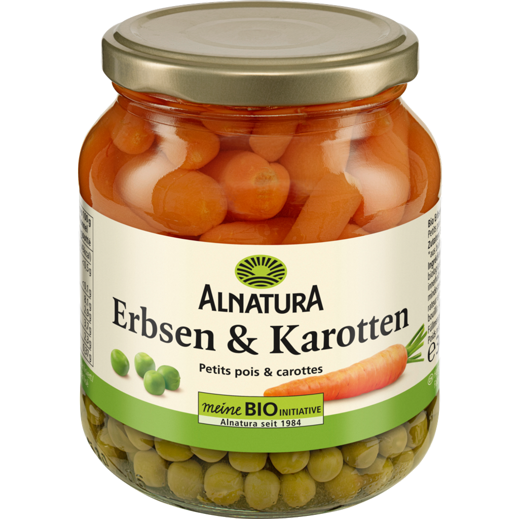 Erbsen und Karotten