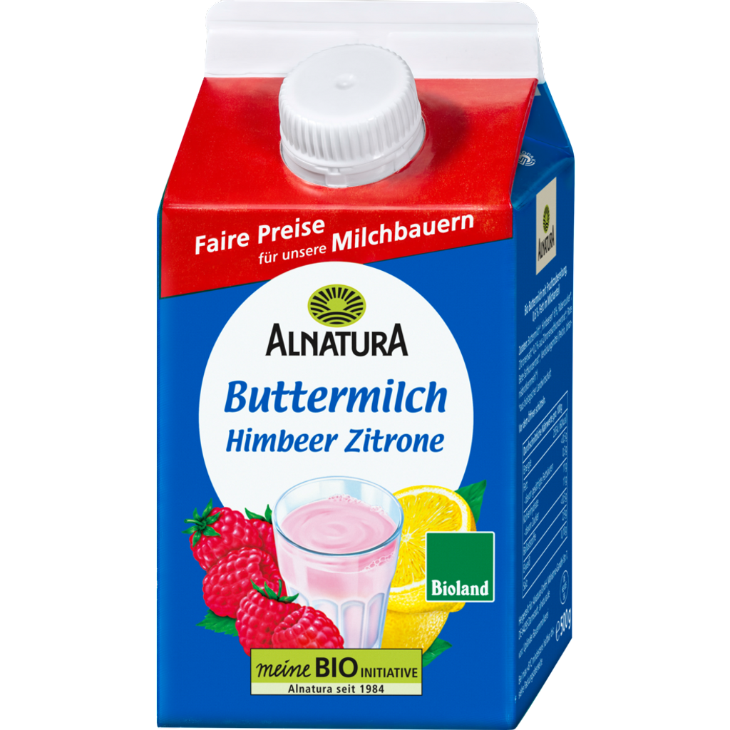 Fruchtbuttermilch Himbeer Zitrone