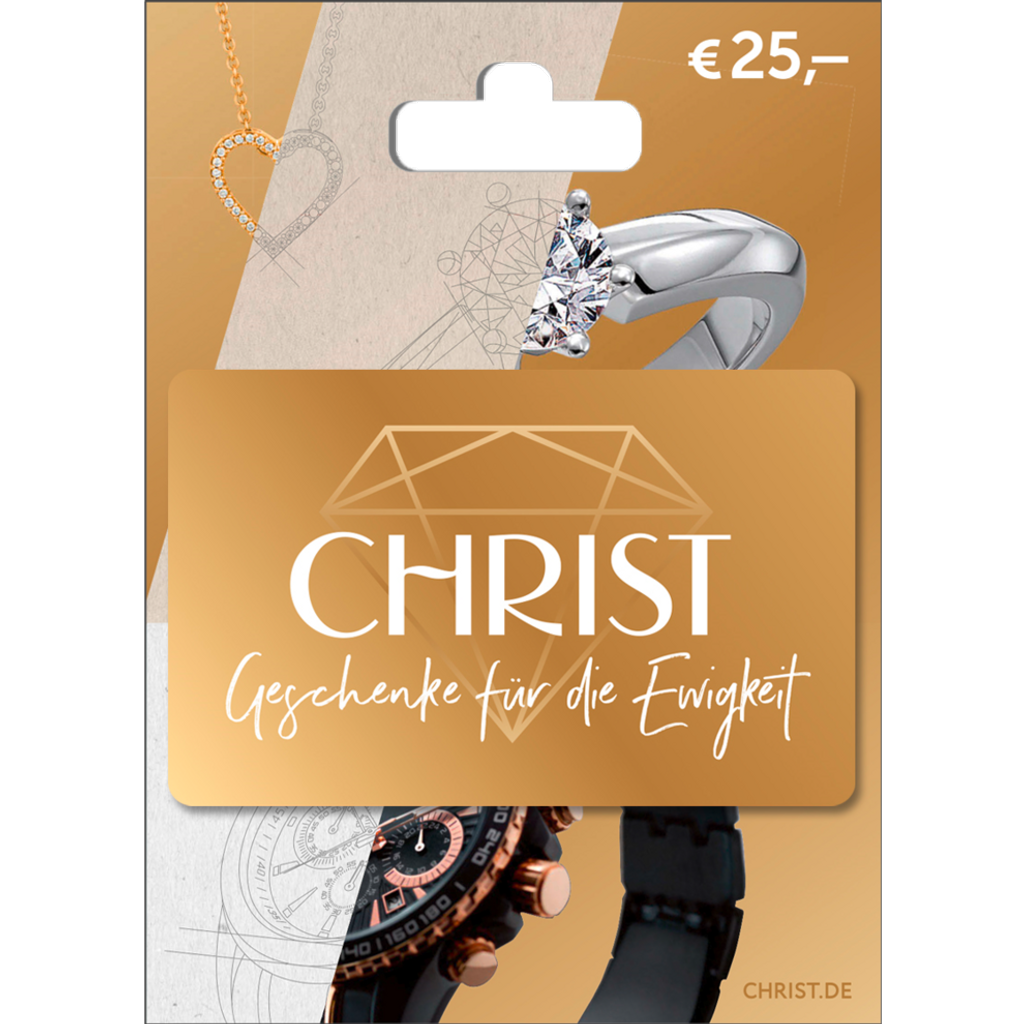 Christ Gutscheinkarte 25 Euro, Gutschein mit Aktivierung