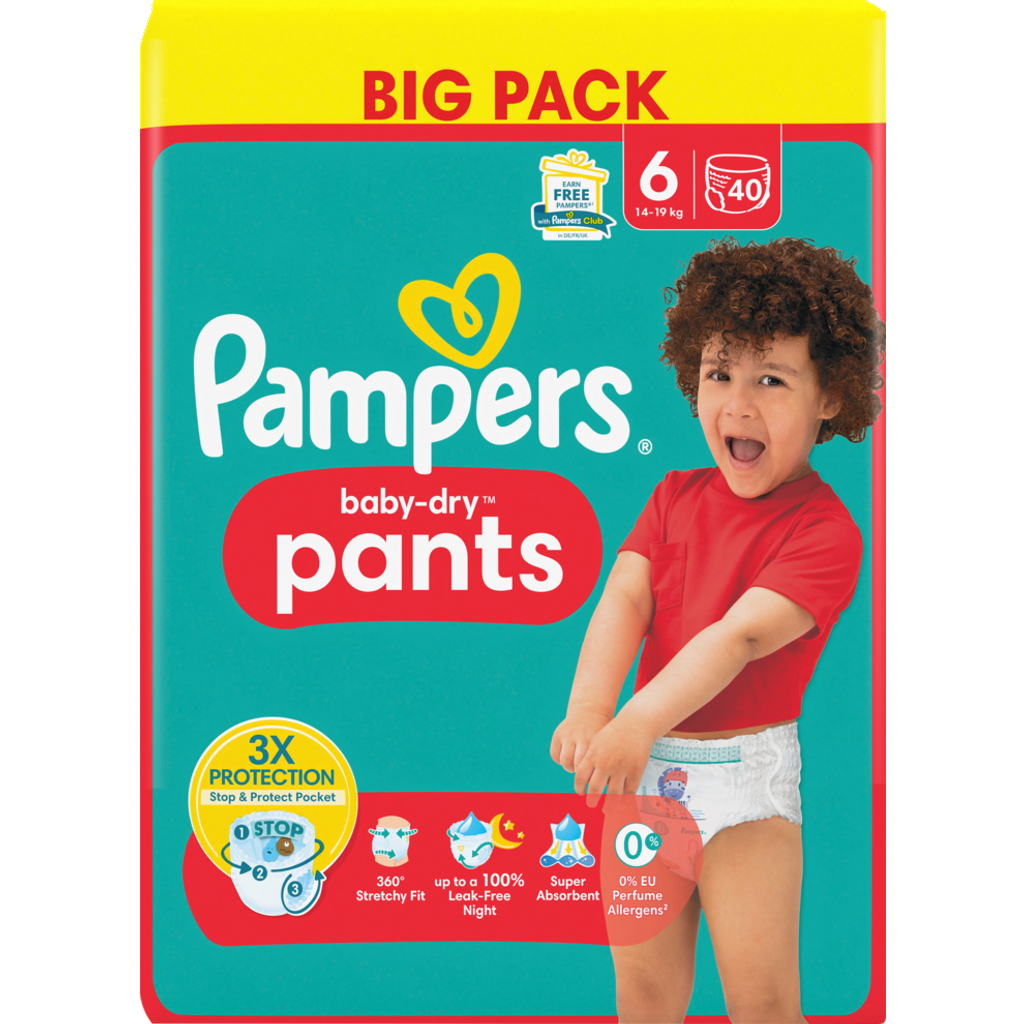 Baby Dry Pants Gr.6 Extra Large 14-19kg Big Pack